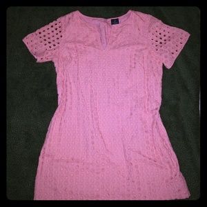 Adrianna Papell eyelet designer dress